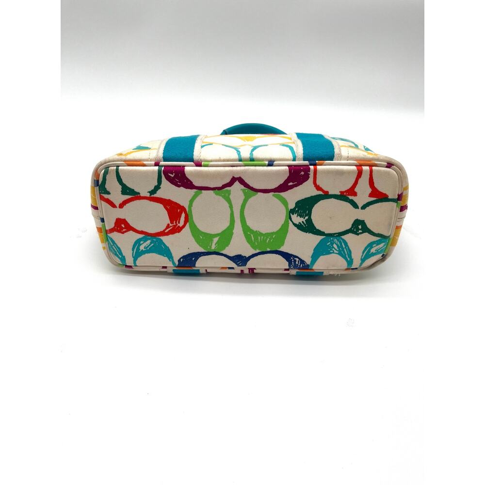 Coach Vintage Y2K Hampton Scribble Signature Tote Bag, Rainbow Multicolor - Picture 10 of 13